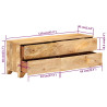 Szafka pod telewizor, lite drewno mango, 110x30x40 cm