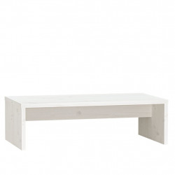 Podstawka na monitor, biała, 50x27x15 cm, lite drewno sosnowe