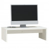 Podstawka na monitor, biała, 50x27x15 cm, lite drewno sosnowe