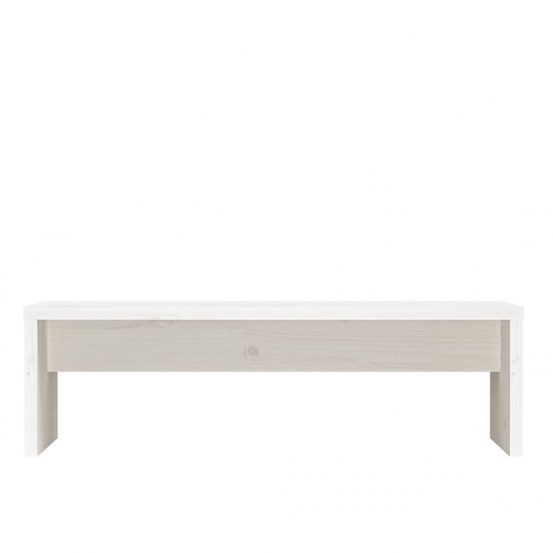Podstawka na monitor, biała, 50x27x15 cm, lite drewno sosnowe