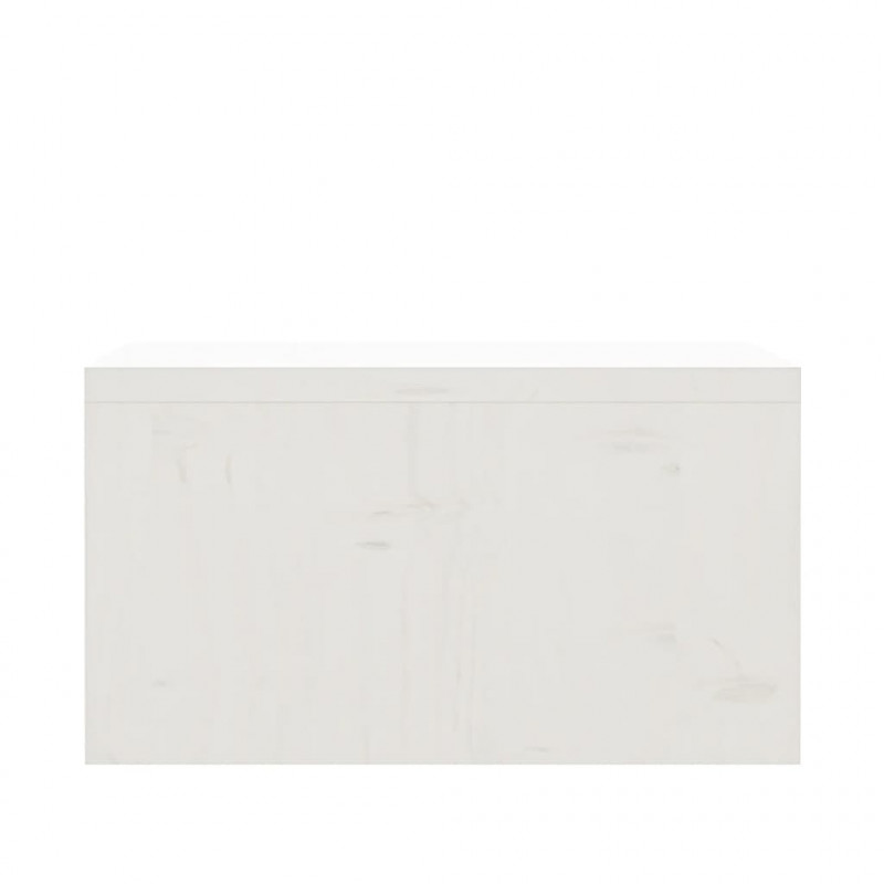 Podstawka na monitor, biała, 50x27x15 cm, lite drewno sosnowe