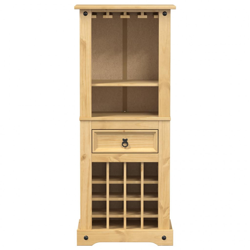 Szafka na wino Corona, 56x35x120 cm, lite drewno sosnowe