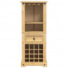 Szafka na wino Corona, 56x35x120 cm, lite drewno sosnowe