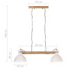 Industrialna lampa wisząca, 25 W, biała, 109 cm, E27