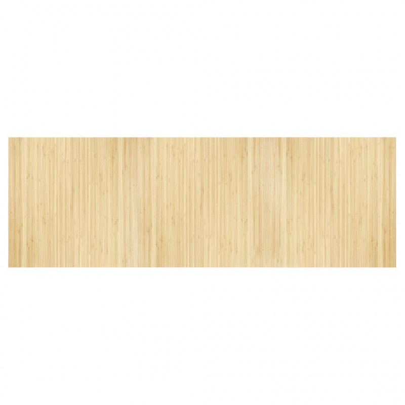 Dywan prostokątny, jasny naturalny, 100x300 cm, bambusowy