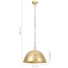 Industrialna lampa wisząca, 25 W, mosiężna, okrągła, 41 cm, E27