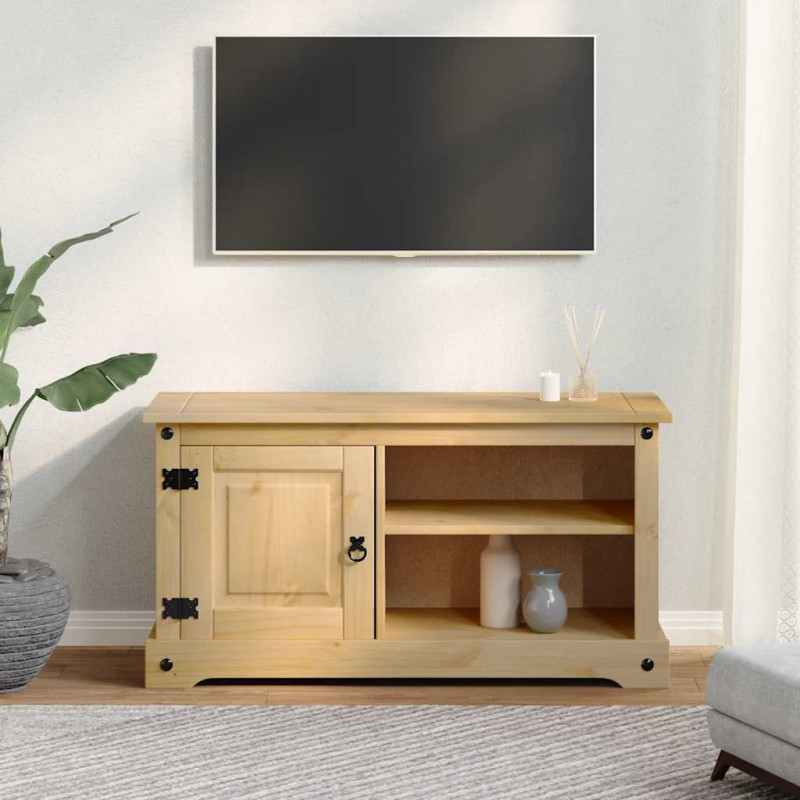 Szafka pod TV Corona, 100x37x52 cm, lite drewno sosnowe