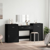 4-częściowy zestaw mebli z toaletką, czarny