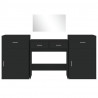4-częściowy zestaw mebli z toaletką, czarny