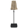 Podwójny parasol ogrodowy z LED, taupe, 316x240 cm