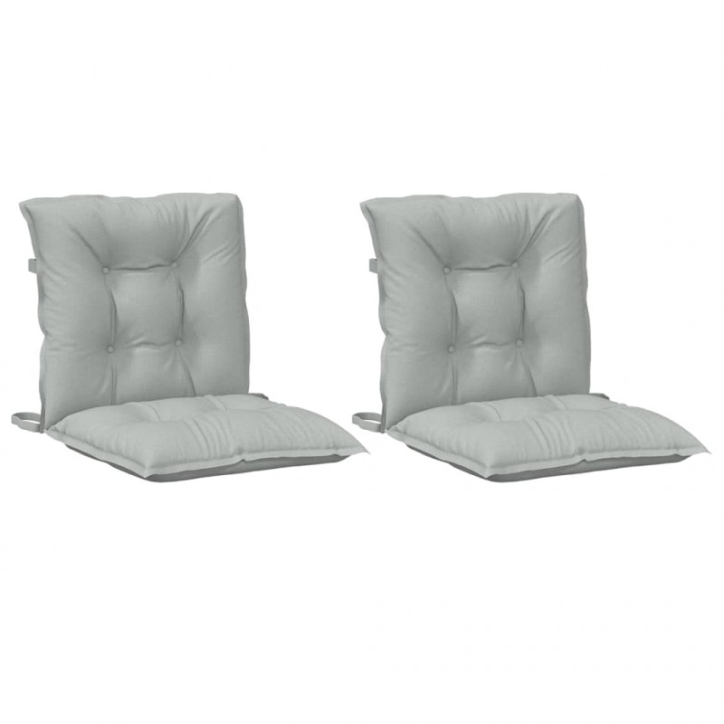 Poduszki na krzesła z niskim oparciem, 2 szt, jasnoszary melanż