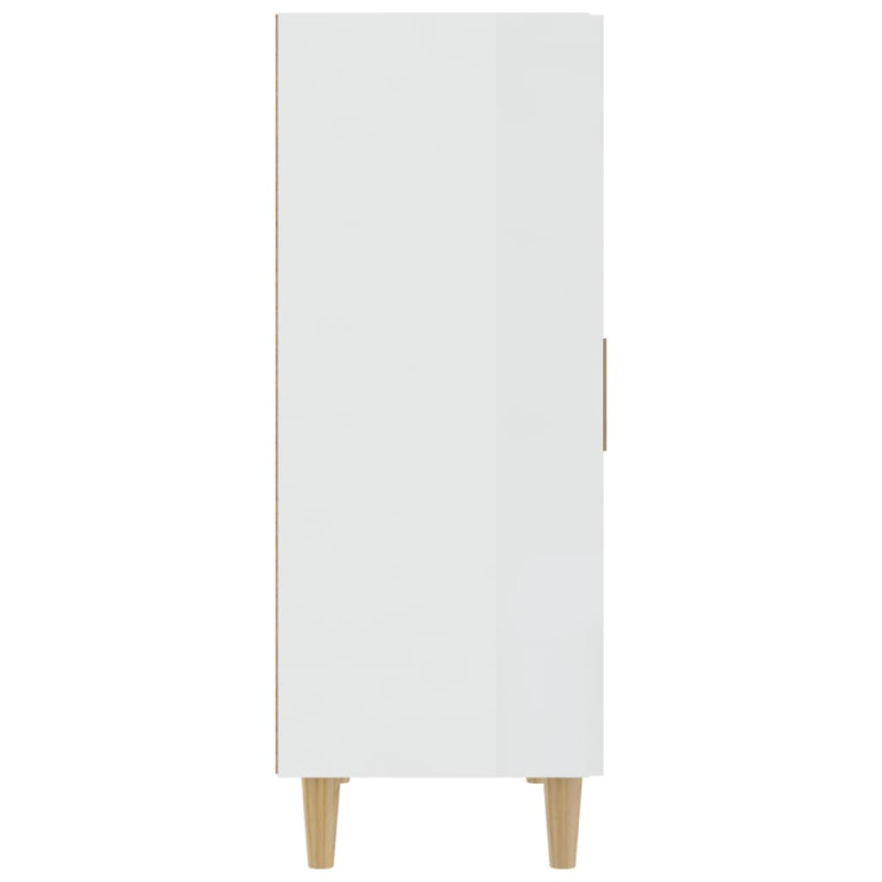 Komoda, biała z połyskiem, 70x34x90 cm, materiał drewnopochodny