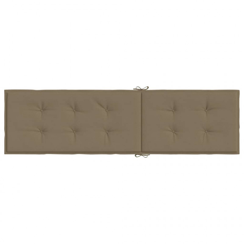 Poduszka na leżak, melanż taupe, (75+105)x50x3 cm, tkanina