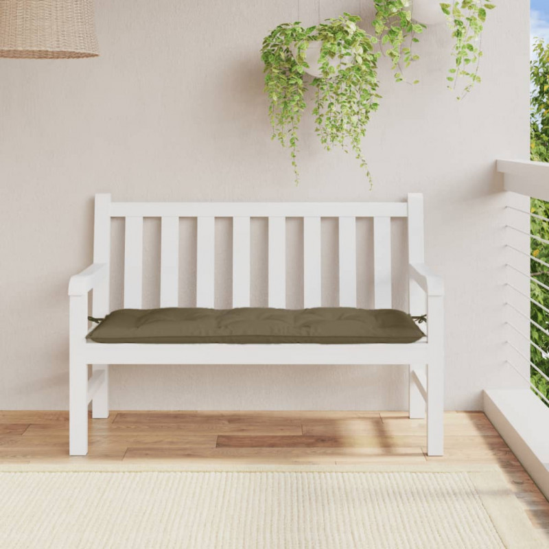 Poduszka na ławkę ogrodową, melanż taupe, 120x50x7 cm