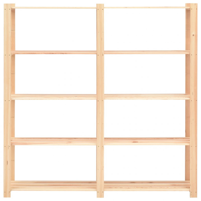 Regały z 5 półkami, 10 szt., 170x38x170 cm, sosna, 500 kg