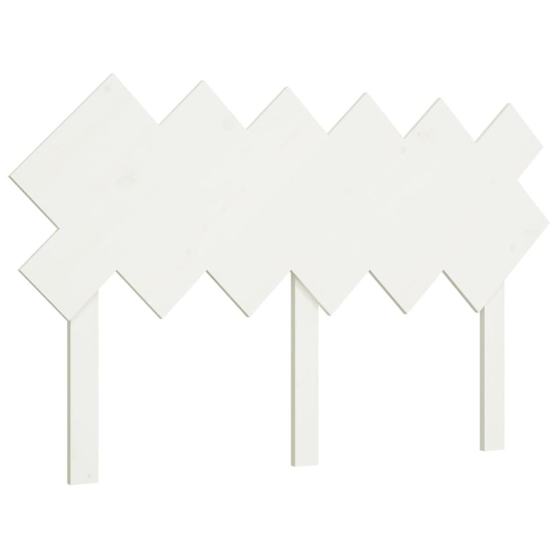 Wezgłowie łóżka, białe, 132x3x81 cm, lite drewno sosnowe