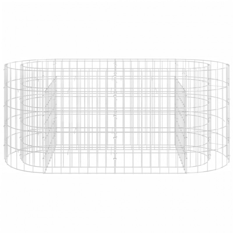 Podwyższona donica gabionowa, galwanizowane żelazo 120x50x50 cm