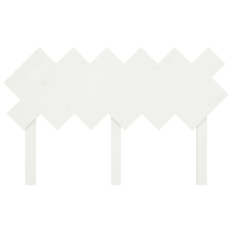 Wezgłowie łóżka, białe, 132x3x81 cm, lite drewno sosnowe