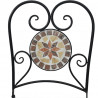 Składane krzesła bistro, 2 szt,. terakotowo-białe, ceramiczne