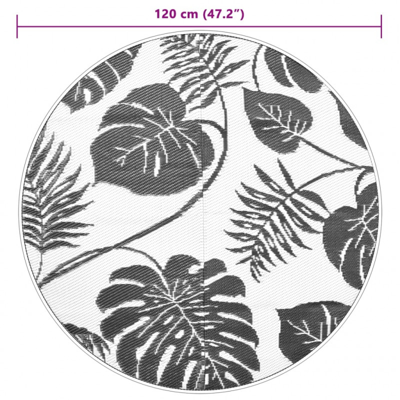 Dywan na zewnątrz, zielony, Ø120 cm, PP