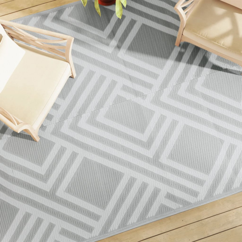 Dywan na zewnątrz, szary, 190x290 cm, PP