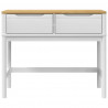 Stolik konsolowy FLORO, biały, 89,5x36,5x73 cm, drewno sosnowe