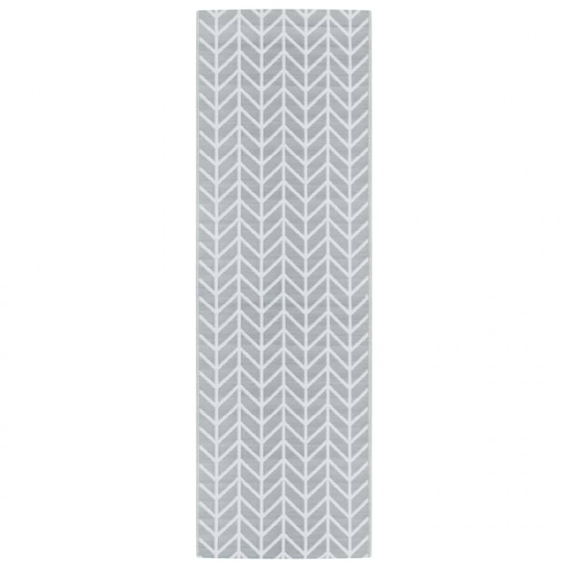 Dywan zewnętrzny, szary, 80x250 cm, PP