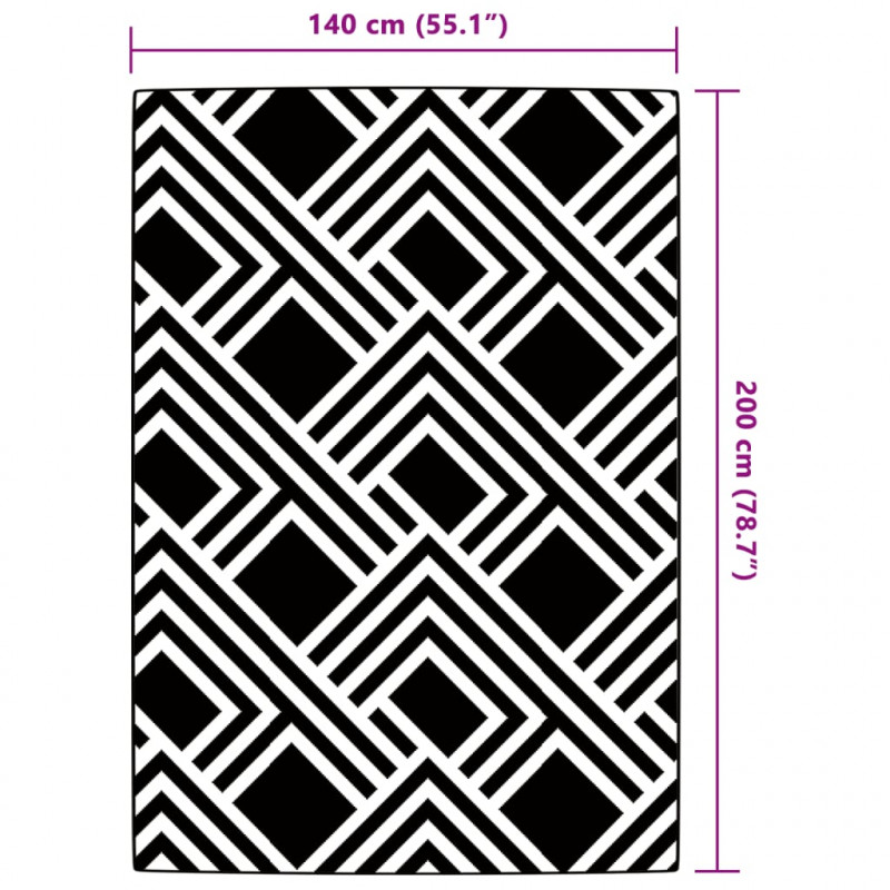 Dywan zewnętrzny, szary, 140x200 cm, PP