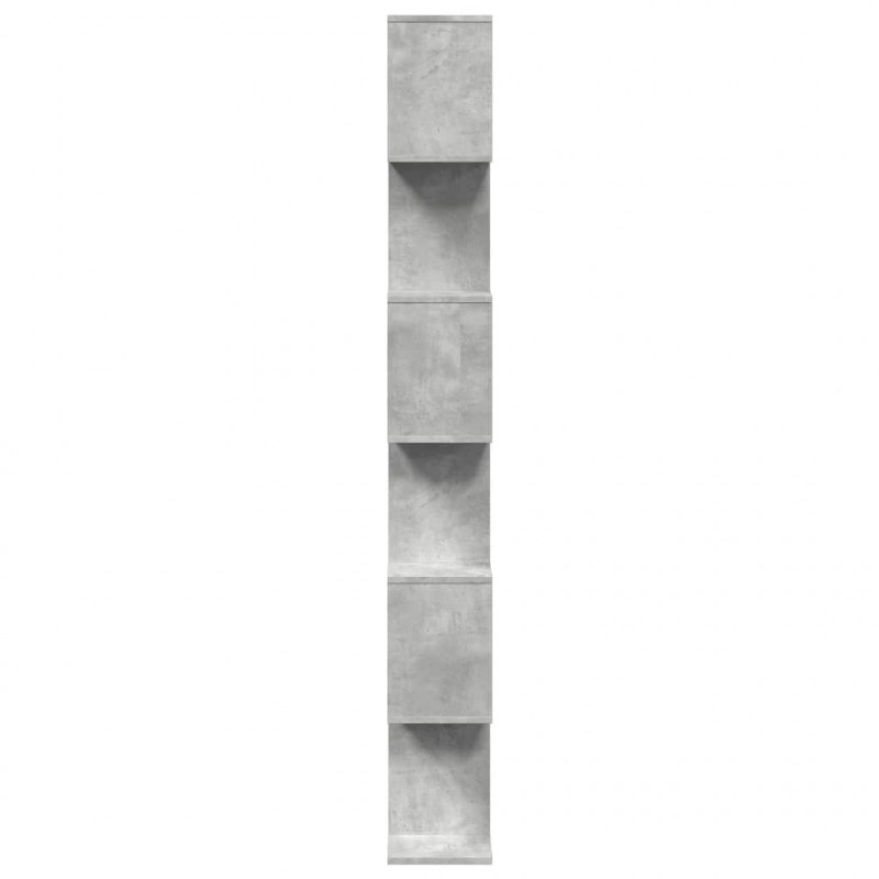 Regał przegroda, 6 poziomów, szarość betonu, 70x24x193 cm