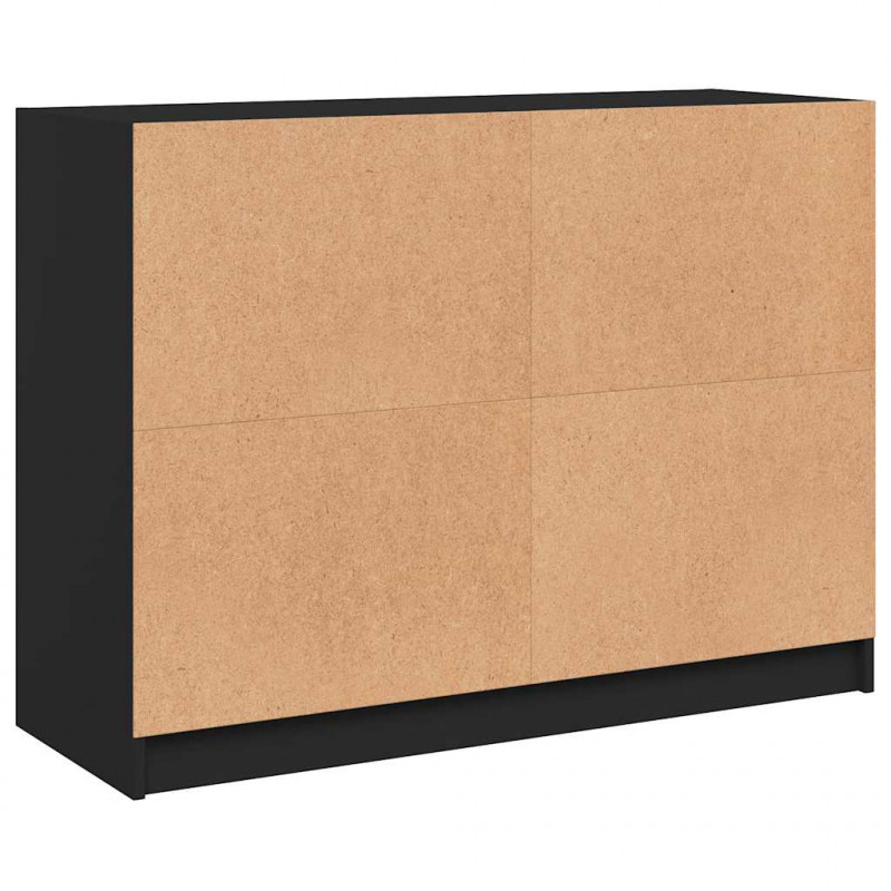 Szafka, czarna, 102x37x75,5 cm, materiał drewnopochodny