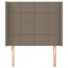 Zagłówek uszak, taupe, 83x16x118/128 cm, tkanina