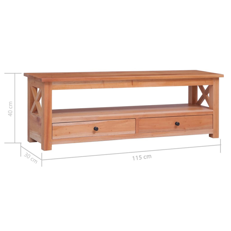 Szafka pod TV, 115x30x40 cm, lite drewno mahoniowe