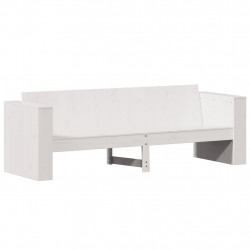 Sofa ogrodowa, 3-osobowa, biała, 189x60x62 cm, drewno sosnowe