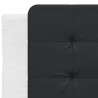 Łóżko z materacem, biało-czarne, 100x200 cm, sztuczna skóra