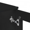 Kredens VIKEN, czarny, 80x40x190 cm, lite drewno sosnowe