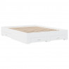 Rama łóżka z szufladami, biała, 150x200 cm