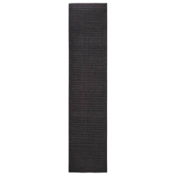 Dywanik, naturalny sizal, 80x350 cm, czarny