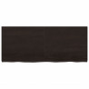 Blat stołu, ciemnobrązowy, 120x50x(2-4) cm, lite drewno dębowe