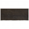 Blat stołu, ciemnobrązowy, 120x50x(2-4) cm, lite drewno dębowe
