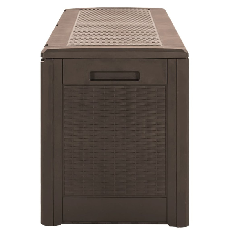 Skrzynia ogrodowa, brązowa, 119x48x60 cm, polipropylen