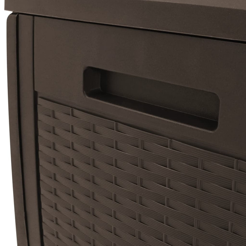 Skrzynia ogrodowa, brązowa, 119x48x60 cm, polipropylen
