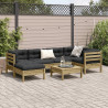 7-cz. zestaw wypoczynkowy do ogrodu, z poduszkami, impregnowany