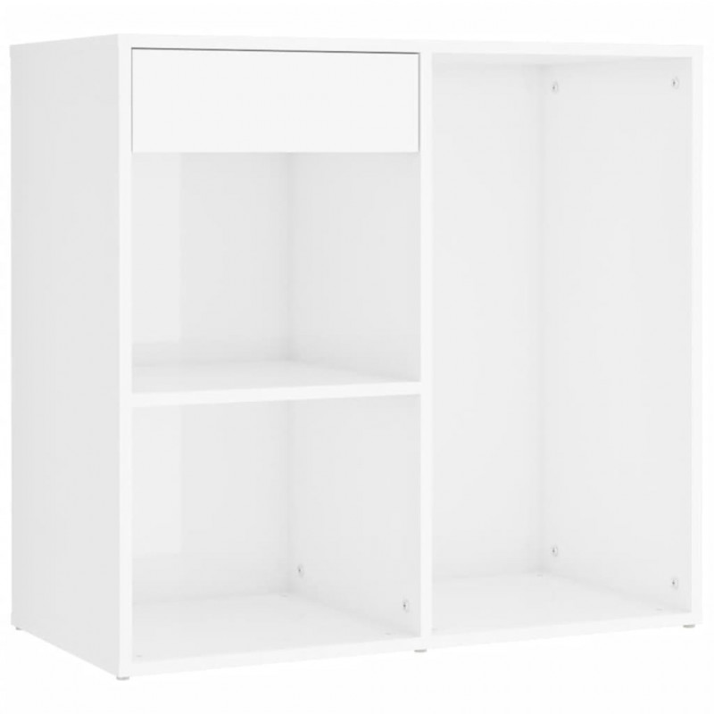 Zestaw z toaletką i oświetleniem LED, biały z połyskiem