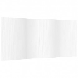 Parawan, biały, 165x400 cm, bambusowy