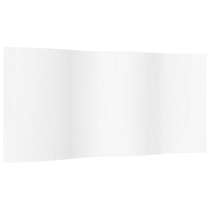 Parawan, biały, 165x400 cm, bambusowy