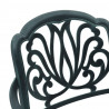Krzesła ogrodowe 2 szt., zielone, odlewane aluminium