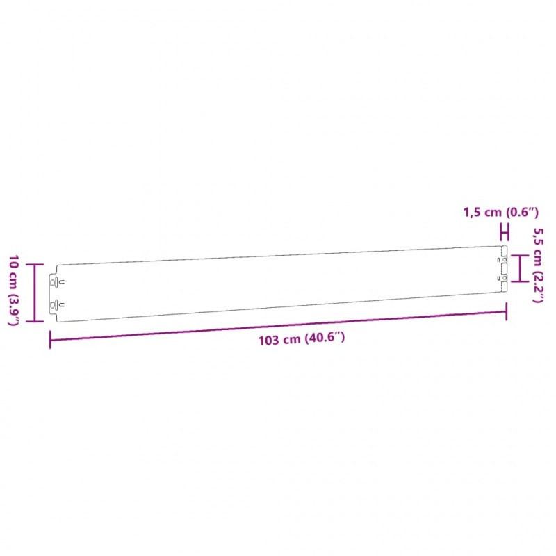 Obrzeża trawnikowe, 10 szt., 10x103 cm, giętkie, stal Corten