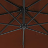 Parasol wiszący ze stalowym słupkiem, 250x250 cm, terakota