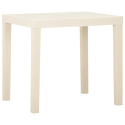 Stolik ogrodowy, biały, 79 x 65 x 72 cm, plastikowy
