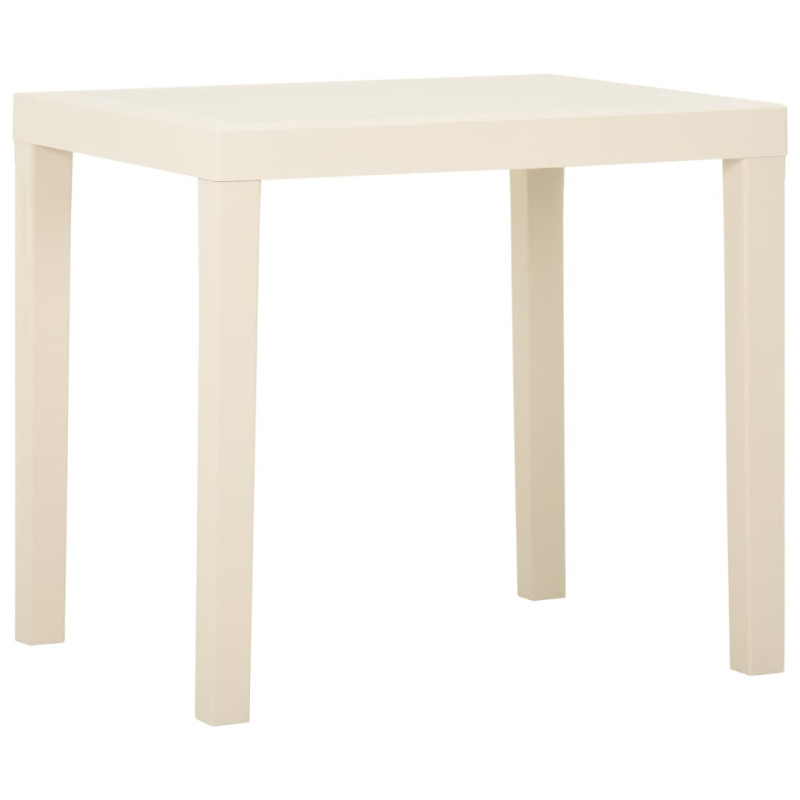 Stolik ogrodowy, biały, 79 x 65 x 72 cm, plastikowy